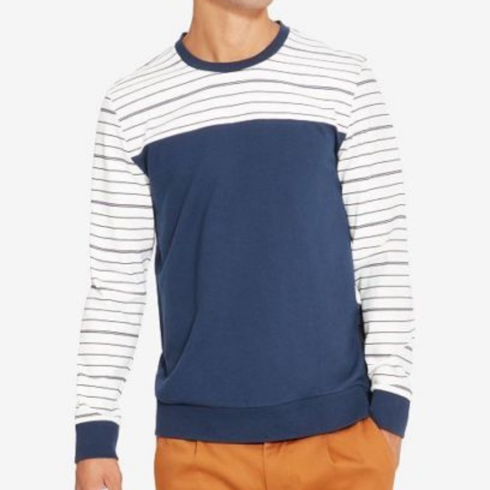 Kenneth Cole Reaction Colorblock stripe switshirt